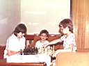 Playing chess with sister